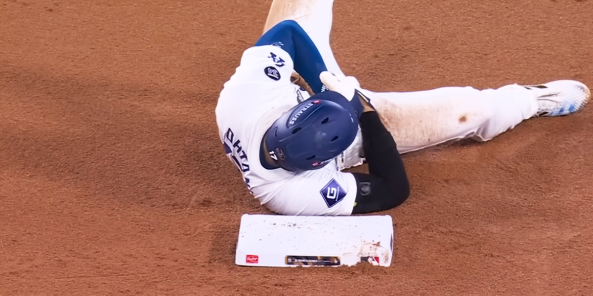 Shohei Ohtani leaves the field